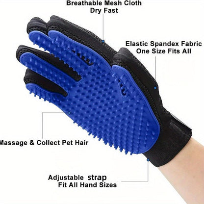 Equimap Grooming Gloves: 2-Piece Set for Horse, Cat, Dog, and Rabbit Grooming - Equimap