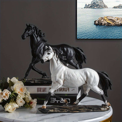 Vintage Horse Ornament, Resin Statue Art Craft, For Home Living Room Office Cafe Decor 1pc