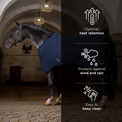 Winderen Horse Rug Softshell Thermo Clear Black-5