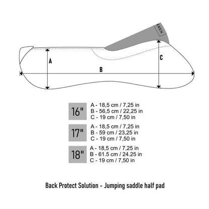 Winderen Saddle Half Pad Jumping Comfort 18mm