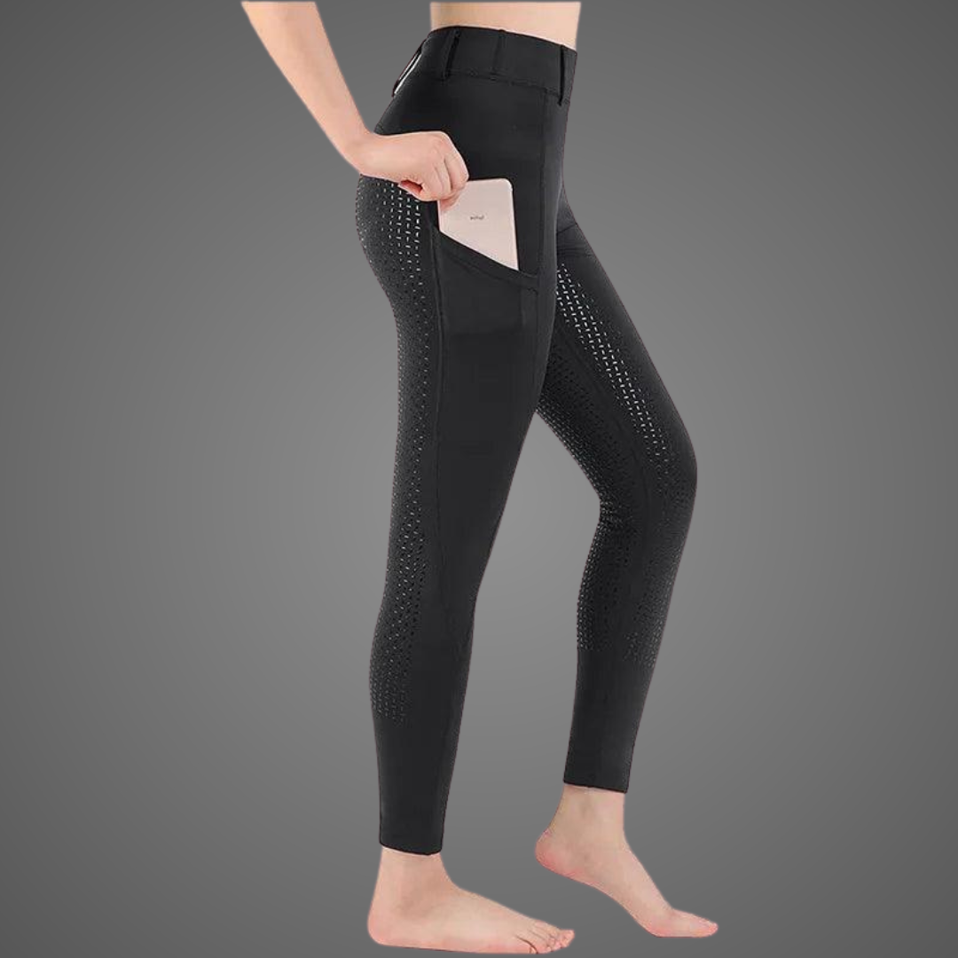 Equimap Flexi Stride: High-Waist Equestrian Leggings with Full-Seat Silicone Grip