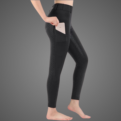 Equimap Flexi Stride: High-Waist Equestrian Leggings with Full-Seat Silicone Grip