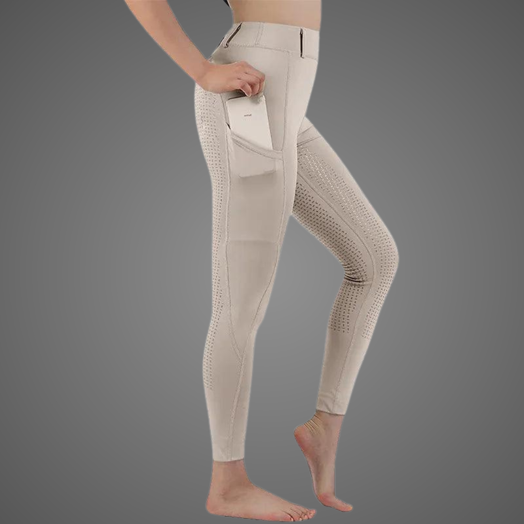 Equimap Flexi Stride: High-Waist Equestrian Leggings with Full-Seat Silicone Grip