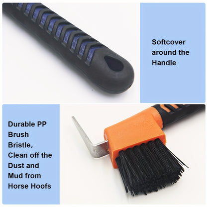 Horse Hoof Pick With Brush, Horse Hoof Cleaning Tool Horse Equestrian Grooming Tool