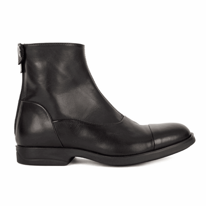 Alberto Fasciani 1003 Giorgia Short Boots In Black Calf Leather