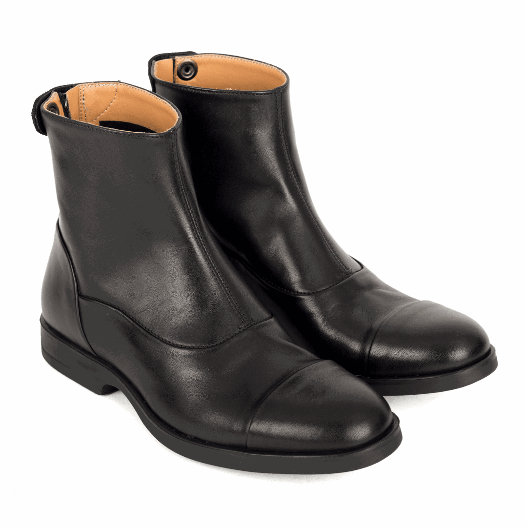 Alberto Fasciani 1003 Giorgia Short Boots In Black Calf Leather