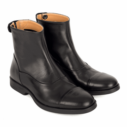 Alberto Fasciani 1003 Giorgia Short Boots In Black Calf Leather