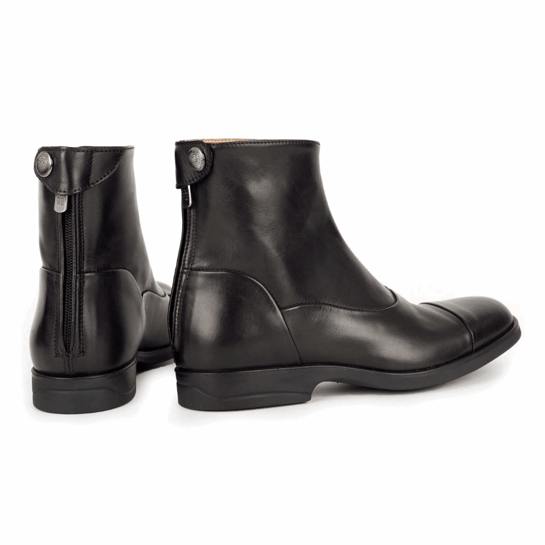 Alberto Fasciani 1003 Giorgia Short Boots In Black Calf Leather