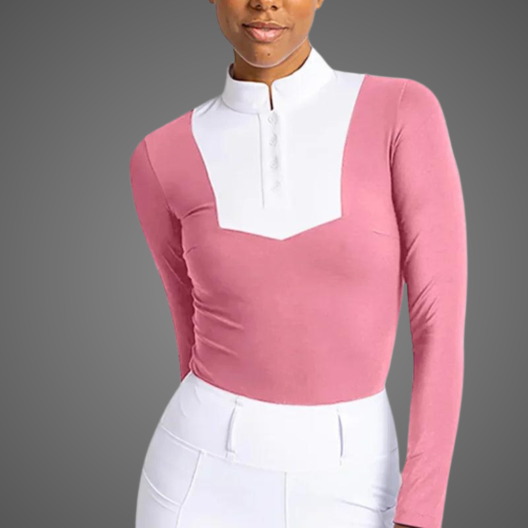 Equimap Velvet Ride: Burgundy Super Soft Equestrian Base Layer for Women