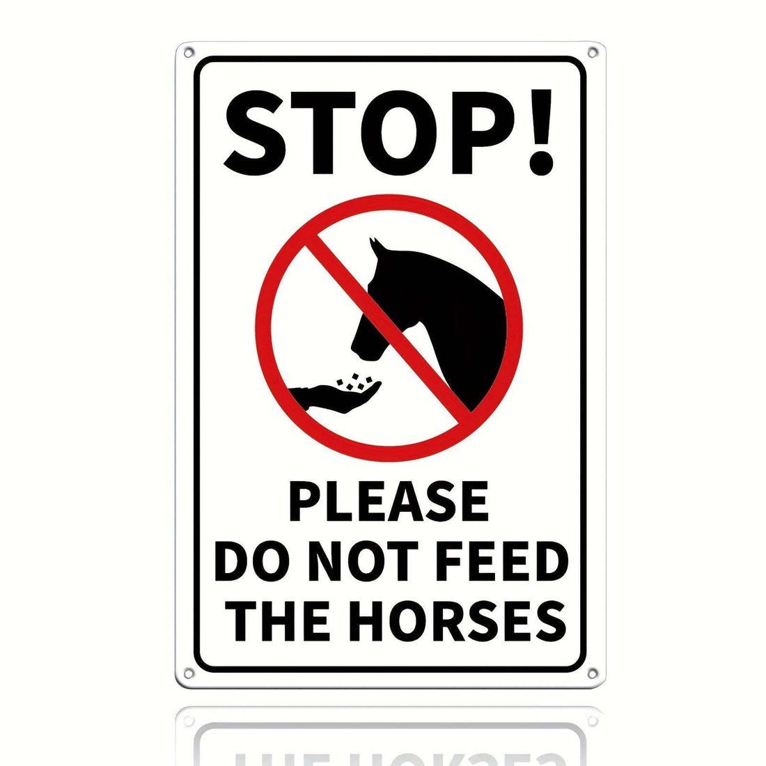 Stop Please Do Not Feed The Horses Metal Sign Farmhouse Decor Sign Home Decor Horse Sign Waterproof (11.8inx7.87in/30cm*20cm)1pc