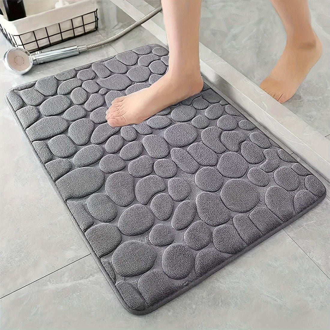 Bathroom Mat Anti Slip Memory Foam Bath Rug - 80x50 CM Instant Dry Bathroom Mats, Washable Rug Door Mat For Bathroom, Super Water Absorbent Shower Mat, Soft Carpet Bath Floor Mat For Bathroom