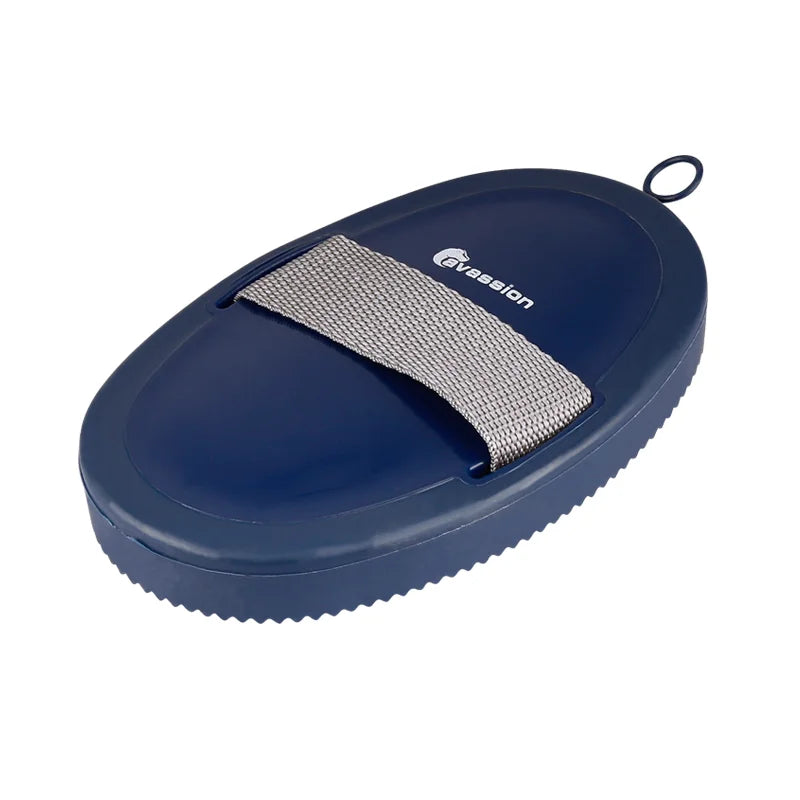 Cavassion Blue Horse Grooming Brush Oval shape Pet Brush