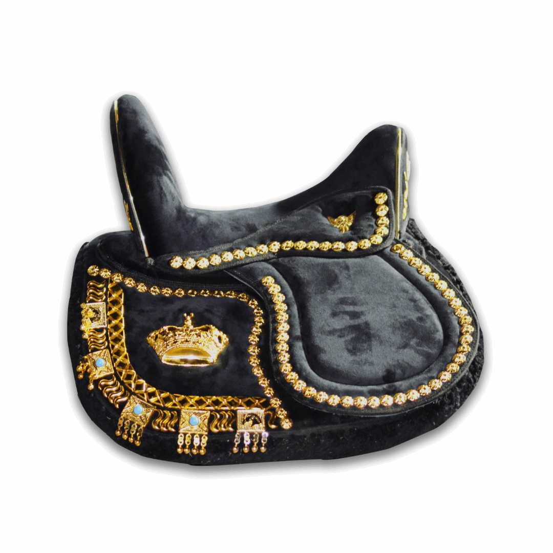 Kheel Masr Black Gold Plated Crown Handmade Saddle Full Set