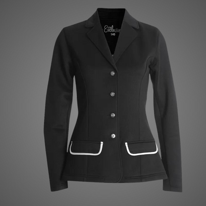 Equimap Horse Riding Jacket  For Women Competition Blazer-black