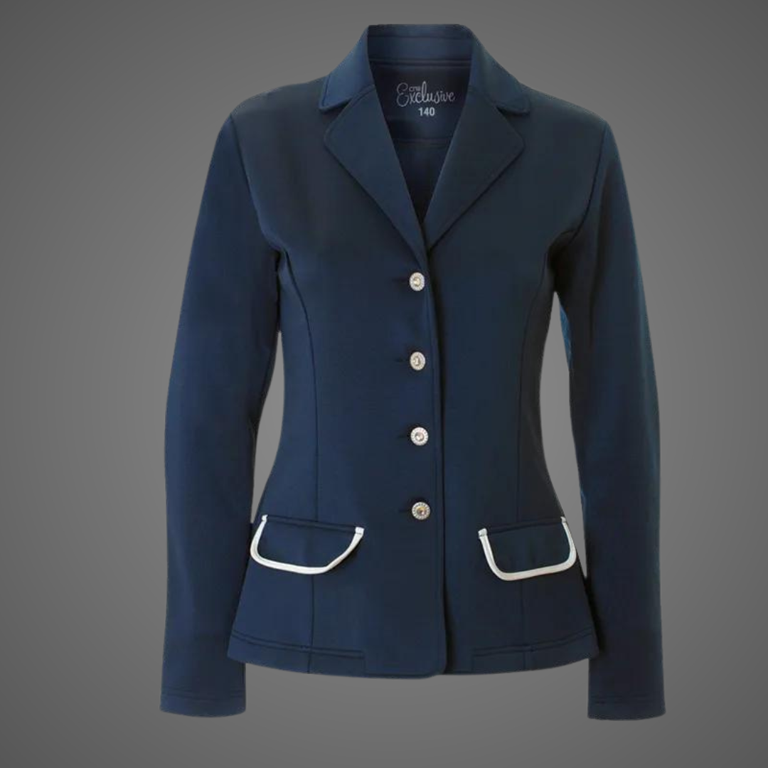 Equimap Horse Riding Jacket  For Women Competition Blazer-blue