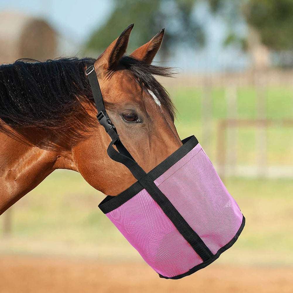 Horse Feed Bag 9.44 X 9.64in With Waterproof Bottom Breathable