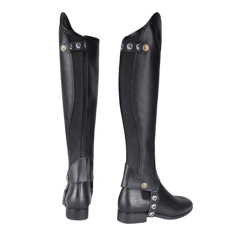 Cavassion half-chaps  Leather half-chaps for men and women, comfortable and breathable Knight equipment  Protect knight leg