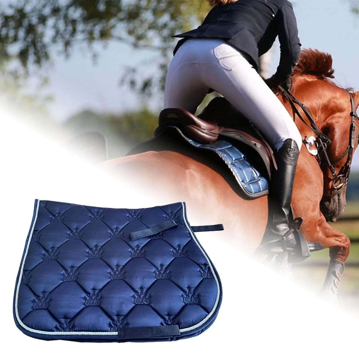 Horse Riding Pad Thickened Soft Seat Cushion Padding Sponge Lining Protective Durable Sports Lightweight Breathable Comfortable