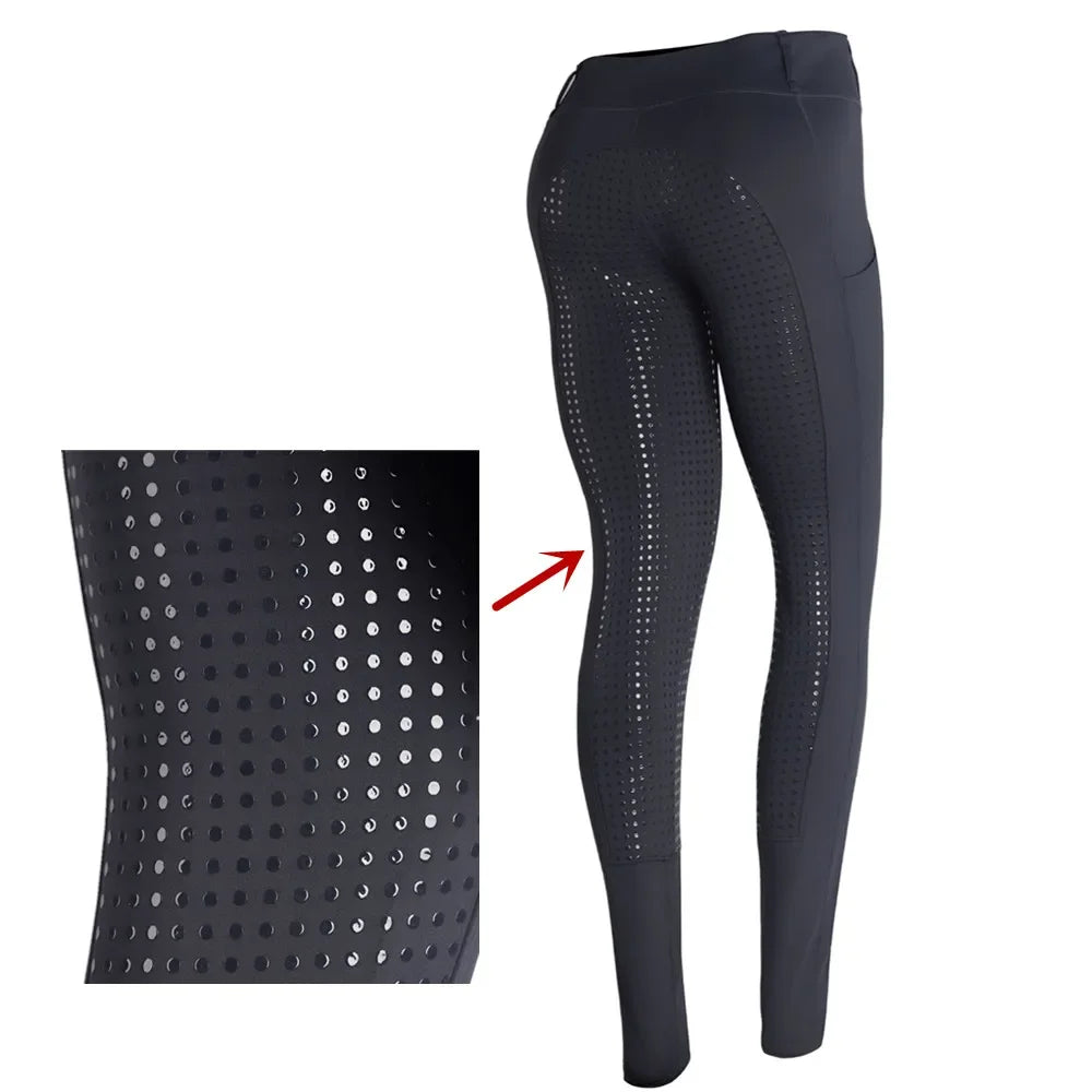 Durable Horse Riding Breech Women Kids Boys Girls Silicone Equestrian Breeches High Waist  Tight