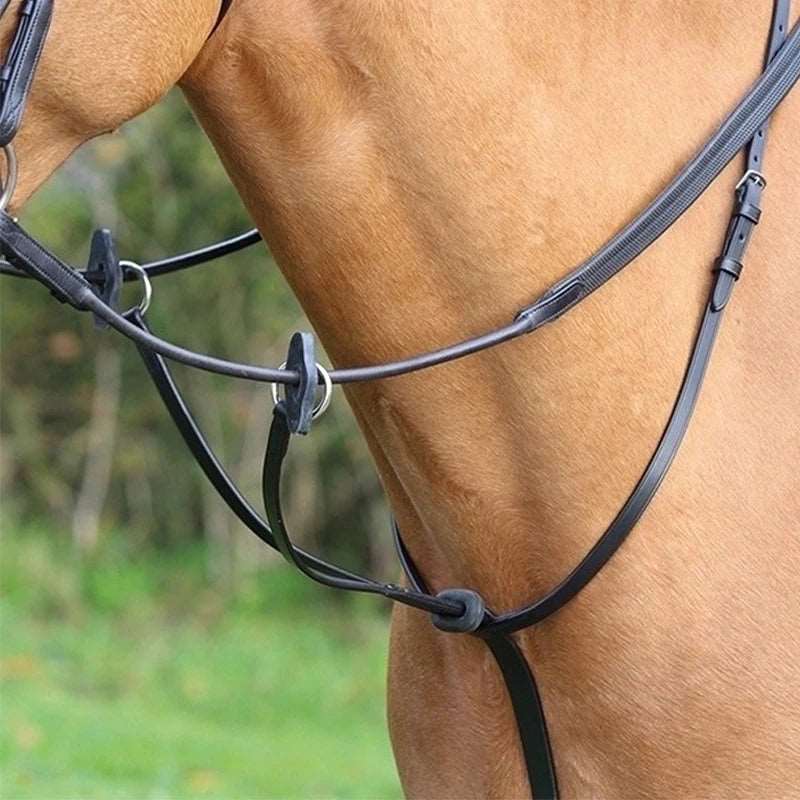 Equimap Adjustable Low Head Leather Running Martingale - Equimap