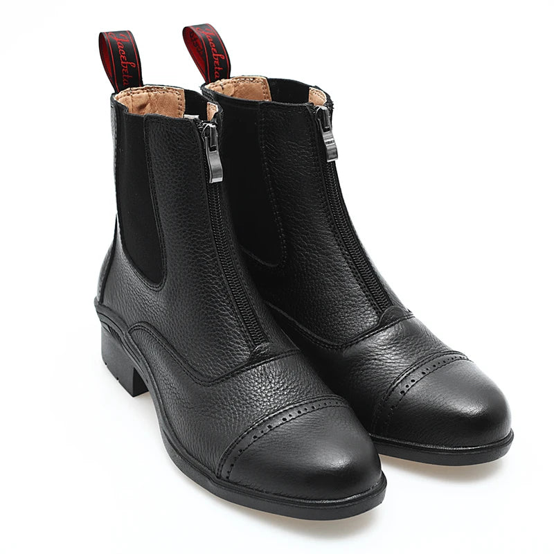 Horse Riding Boots Equestrian Boots Full Leather High Quality Zipper Shoes Unisex