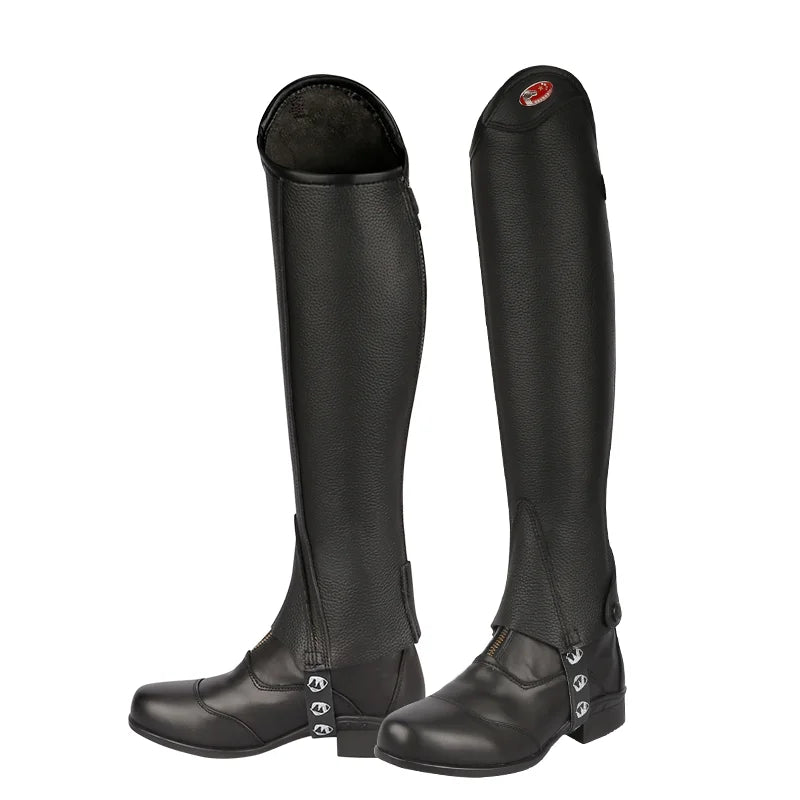 Cavassion Half Chaps خمس نجوم من جلد البقر بدون أحذية