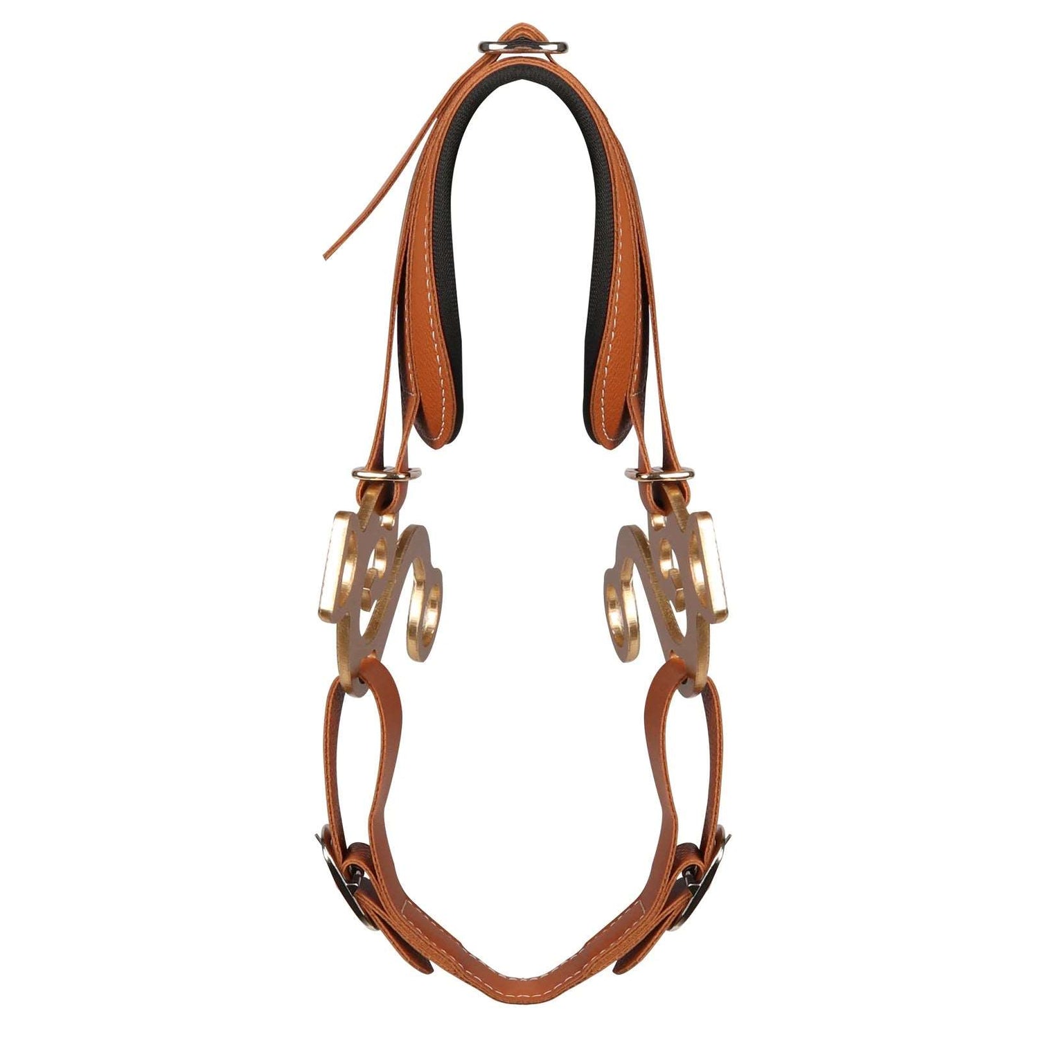 Hackamore Horse Bit less Brown Bridle Leather Padded English Western Adjustable