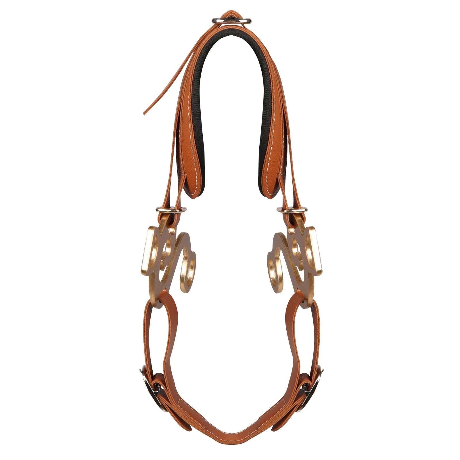 Hackamore Horse Bit less Brown Bridle Leather Padded English Western Adjustable