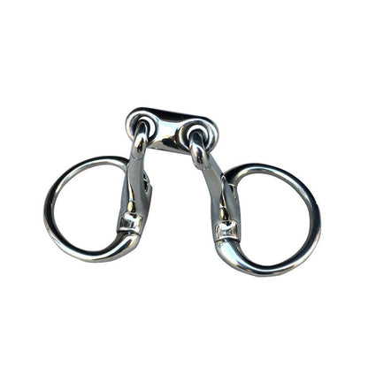 Equimap Horse Bit: Stainless Steel Eggbutt Bit with Copper Link Mouthpiece, 13.5cm - Equimap